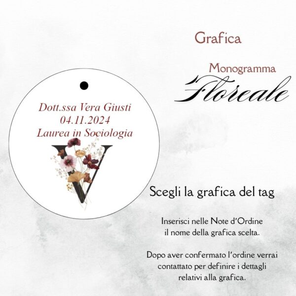 momenti unici inviti grafica tag tondo laurea per scatolina confetti