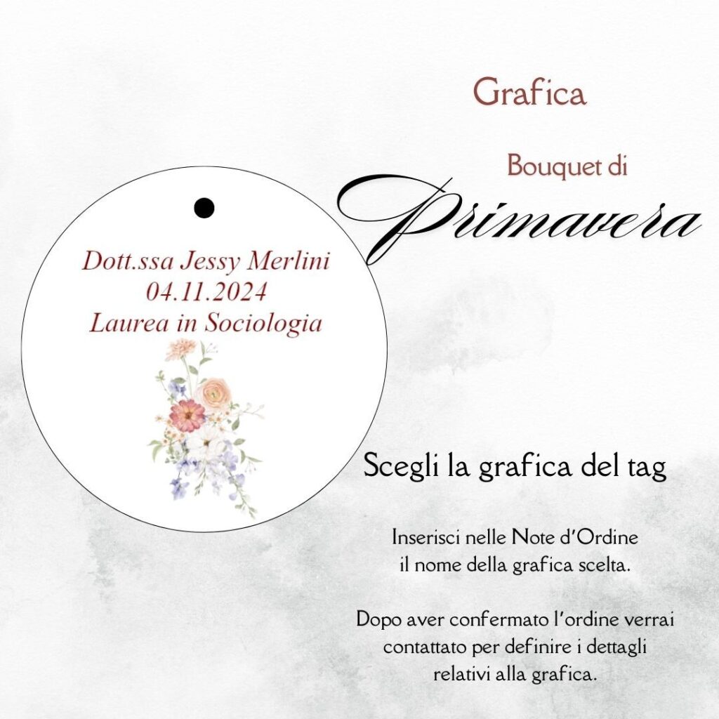 momenti unici inviti grafica tag tondo laurea per scatolina confetti