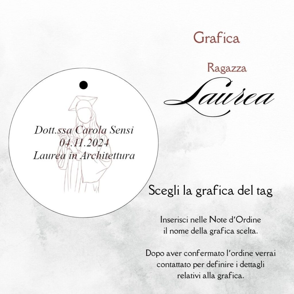 momenti unici inviti grafica tag tondo laurea per scatolina confetti