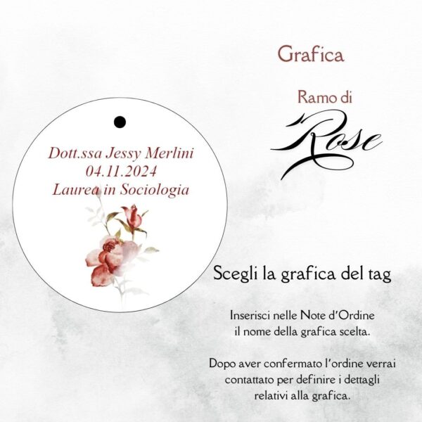momenti unici inviti grafica tag tondo laurea per scatolina confetti