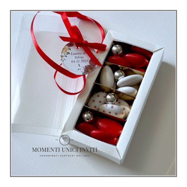 elegante scatola confetti laurea