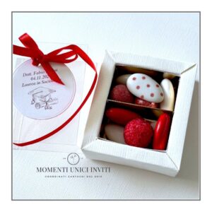 elegante scatolina confetti laurea