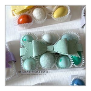 scatoline degustazione confetti con fiocchetto colori personalizzabili momenti unici inviti
