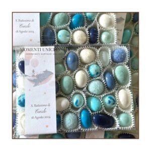 momenti unici inviti - box degustazione 31 confetti su pirottino con fascia grafica