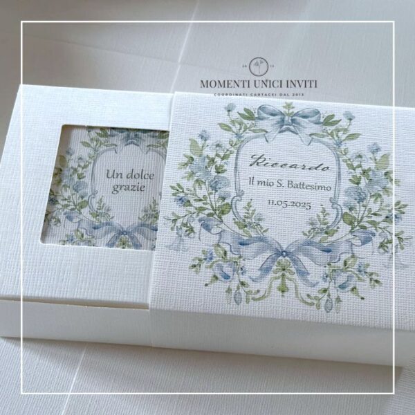 momenti unici inviti box degustazione confetti battesimo bimbo