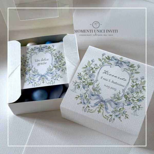 momenti unici inviti box degustazione confetti battesimo bimbo