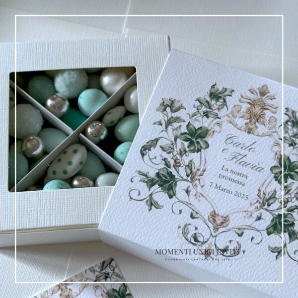 momenti unici inviti box degustazione confetti promessa matrimonio