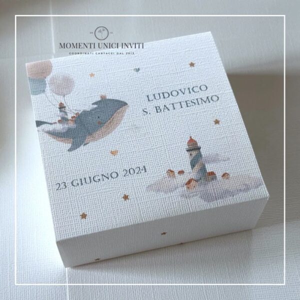 momenti unici inviti box degustazione confetti tema mare battesimo prima comunione