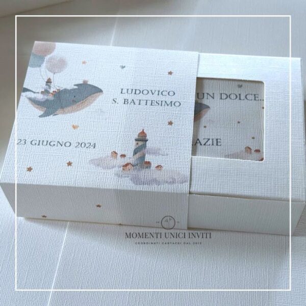 momenti unici inviti box degustazione confetti tema mare battesimo prima comunione
