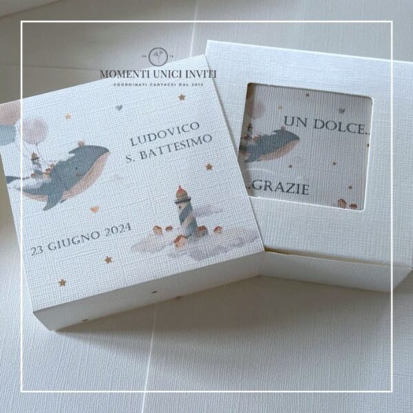 momenti unici inviti box degustazione confetti tema mare battesimo prima comunione