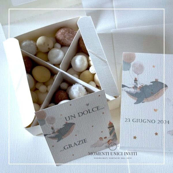 momenti unici inviti box degustazione confetti tema mare battesimo prima comunione