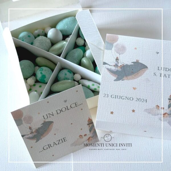 momenti unici inviti box degustazione confetti tema mare battesimo prima comunione