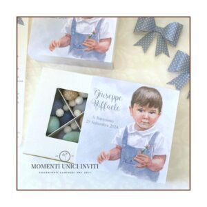 momenti unici inviti - box degustazione grande con ritratto personalizzato