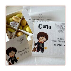 momenti unici inviti - box degustazione tre misure mod. harry potter