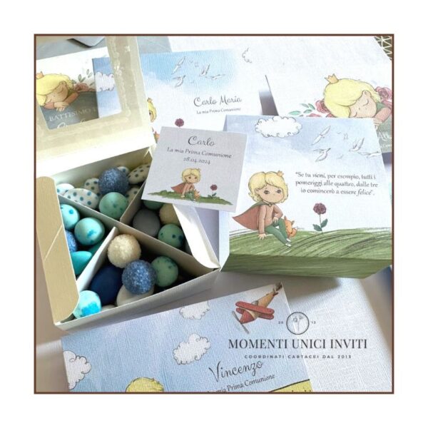 momenti unici inviti - box degustazione tre misure mod. piccolo principe