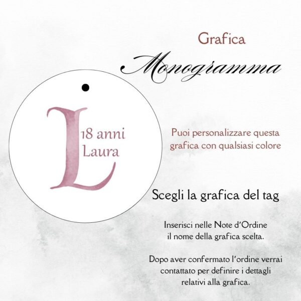 momenti unici inviti grafica per tag tondo astuccio confetti millecolori