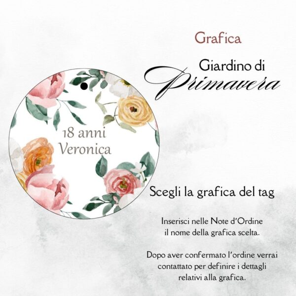 momenti unici inviti grafica per tag tondo astuccio confetti millecolori