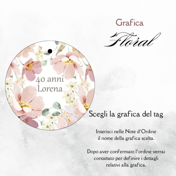 momenti unici inviti grafica per tag tondo astuccio confetti millecolori compleanno