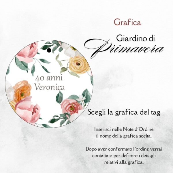 momenti unici inviti grafica per tag tondo astuccio confetti millecolori compleanno
