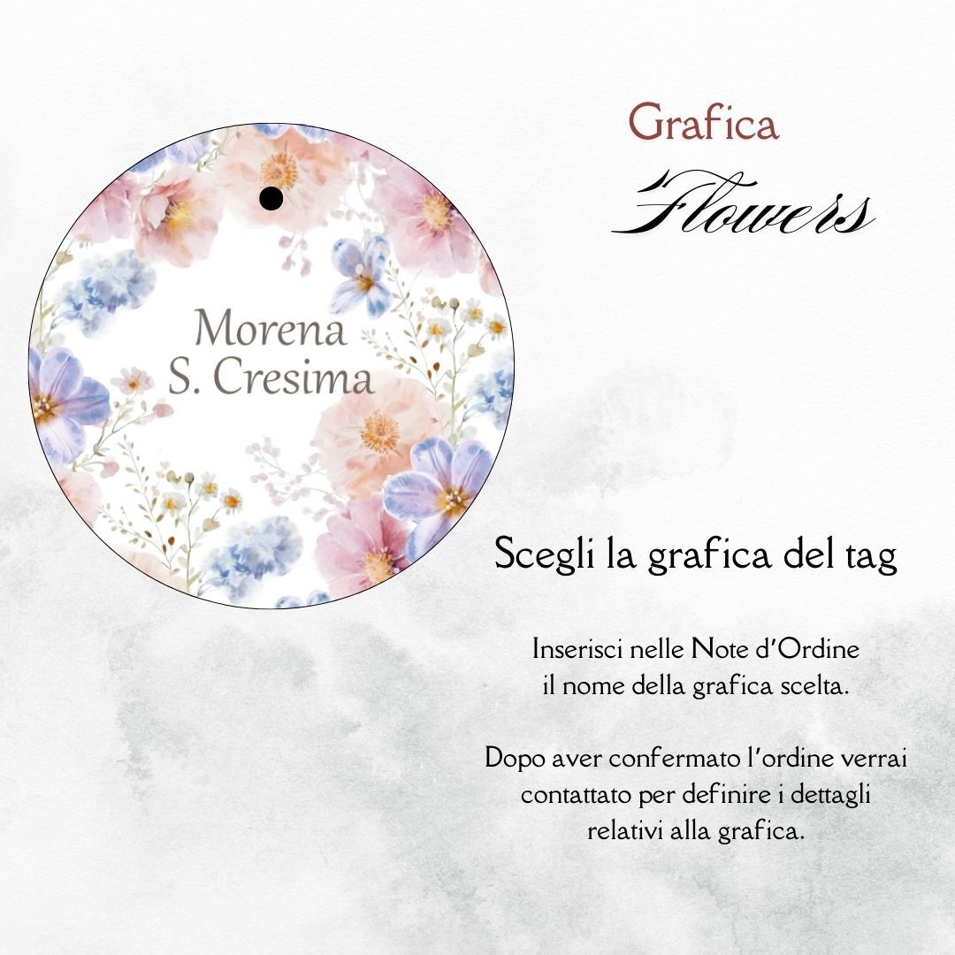 momenti unici inviti grafica tag tondo porta confetti
