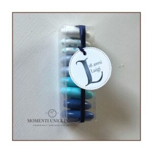 momenti unici inviti - tubo millecolori 9 confetti 18 anni lui