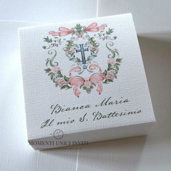 momenti unici inviti box degustazione confetti battesimo bambina