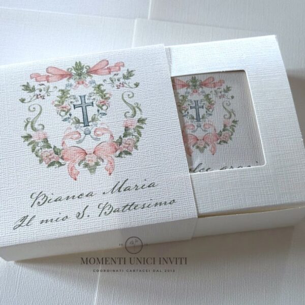 momenti unici inviti box degustazione confetti battesimo bambina