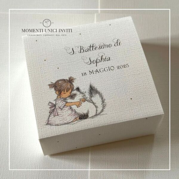 momenti unici inviti box degustazione confetti battesimo e prima comunione kira