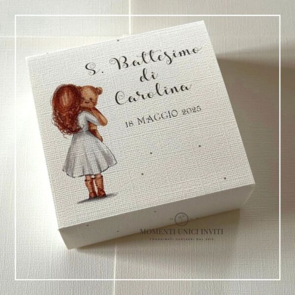momenti unici inviti box degustazione confetti battesimo julie