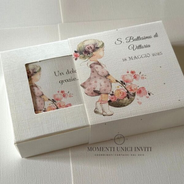 momenti unici inviti box degustazione confetti battesimo prima comunione lei vicky