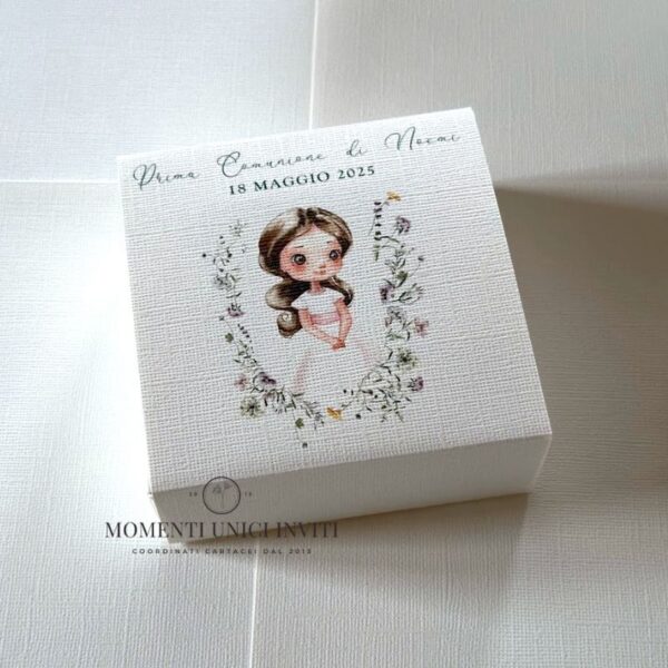 momenti unici inviti box degustazione confetti prima comunione bambina