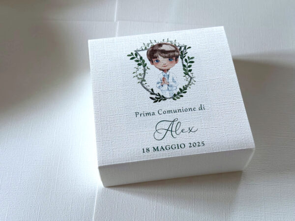 momenti unici inviti box degustazione confetti prima comunione bambino