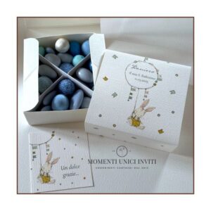 momenti unici inviti - box degustazione tre misure mod. dou dou coniglietto
