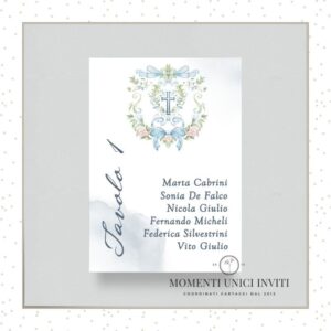 momenti unici inviti acquerello bimbo card tableau 13 x 18 cm