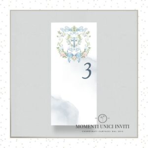 momenti unici inviti acquerello bimbo card tableau 9 x 20 cm