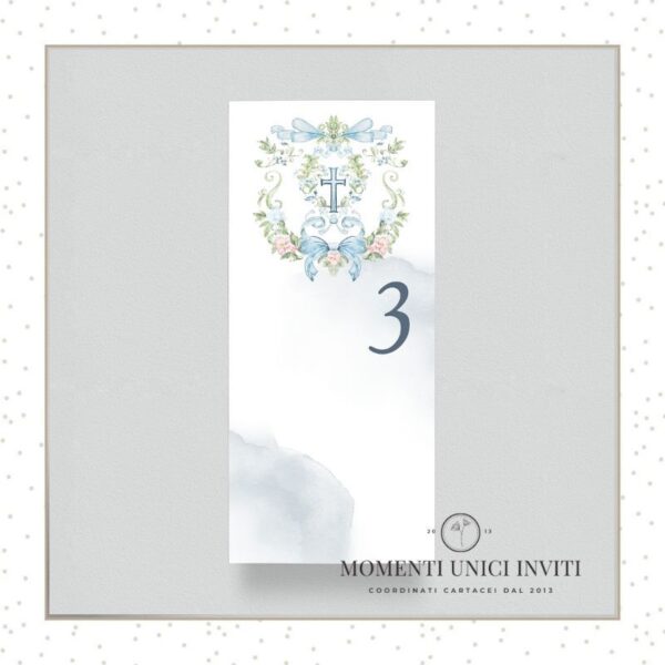 momenti unici inviti acquerello bimbo card tableau 9 x 20 cm