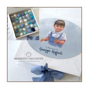 momenti unici inviti - box degustazione box nella box con ritratto personalizzato