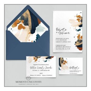 momenti unici inviti promozione suite 5 pezzi modello astratta