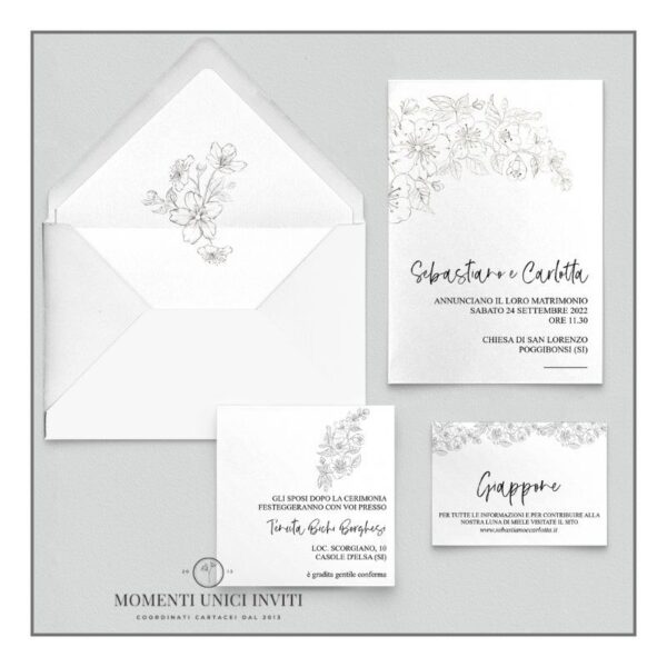 momenti unici inviti promozione suite 5 pezzi modello ciliegio