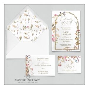momenti unici inviti promozione suite 5 pezzi modello daisy