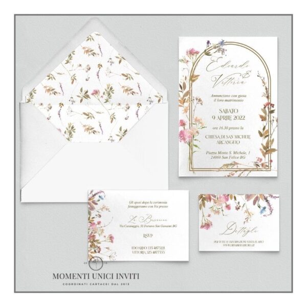 momenti unici inviti promozione suite 5 pezzi modello daisy