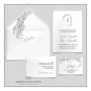 momenti unici inviti promozione suite 5 pezzi modello elisabeth