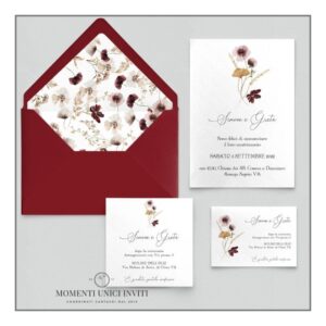momenti unici inviti promozione suite 5 pezzi modello fiori di campo