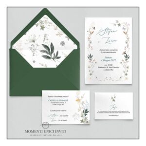 momenti unici inviti promozione suite 5 pezzi modello garden tale