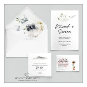momenti unici inviti promozione suite 5 pezzi modello giro del mondo