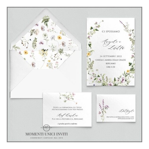 momenti unici inviti promozione suite 5 pezzi modello impressioni di settembre