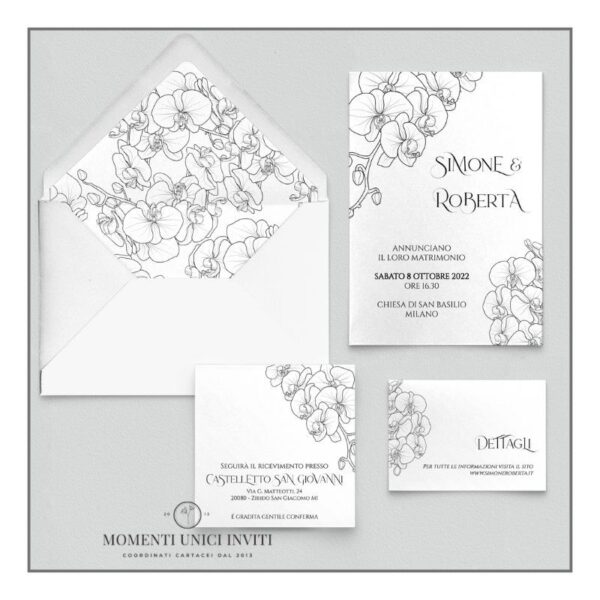 momenti unici inviti promozione suite 5 pezzi modello panamà