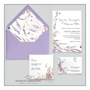 momenti unici inviti promozione suite 5 pezzi modello provenza