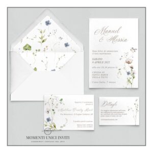 momenti unici inviti promozione suite 5 pezzi modello sibyl