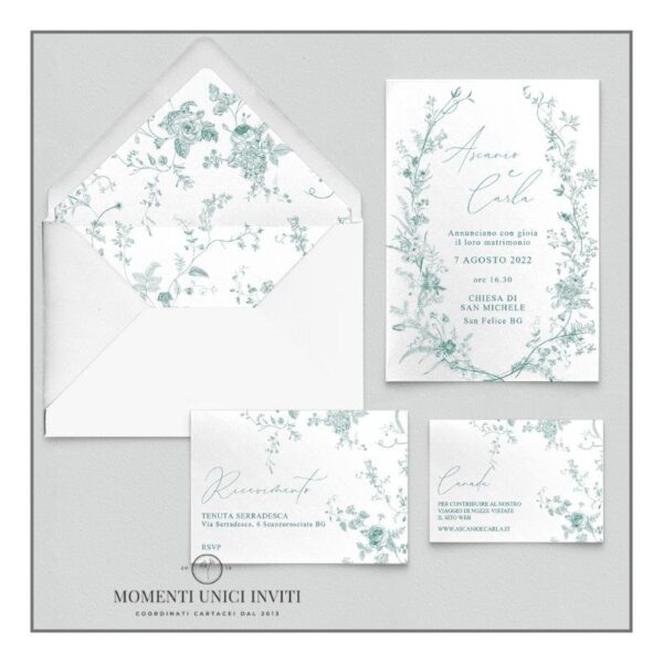 momenti unici inviti promozione suite 5 pezzi modello vittoriana